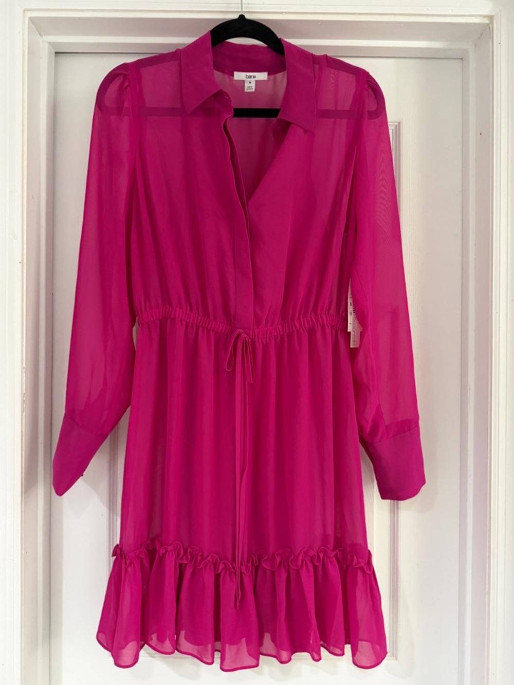 Bar III Essentials Wild Berry Pink Midi Dress NWT
